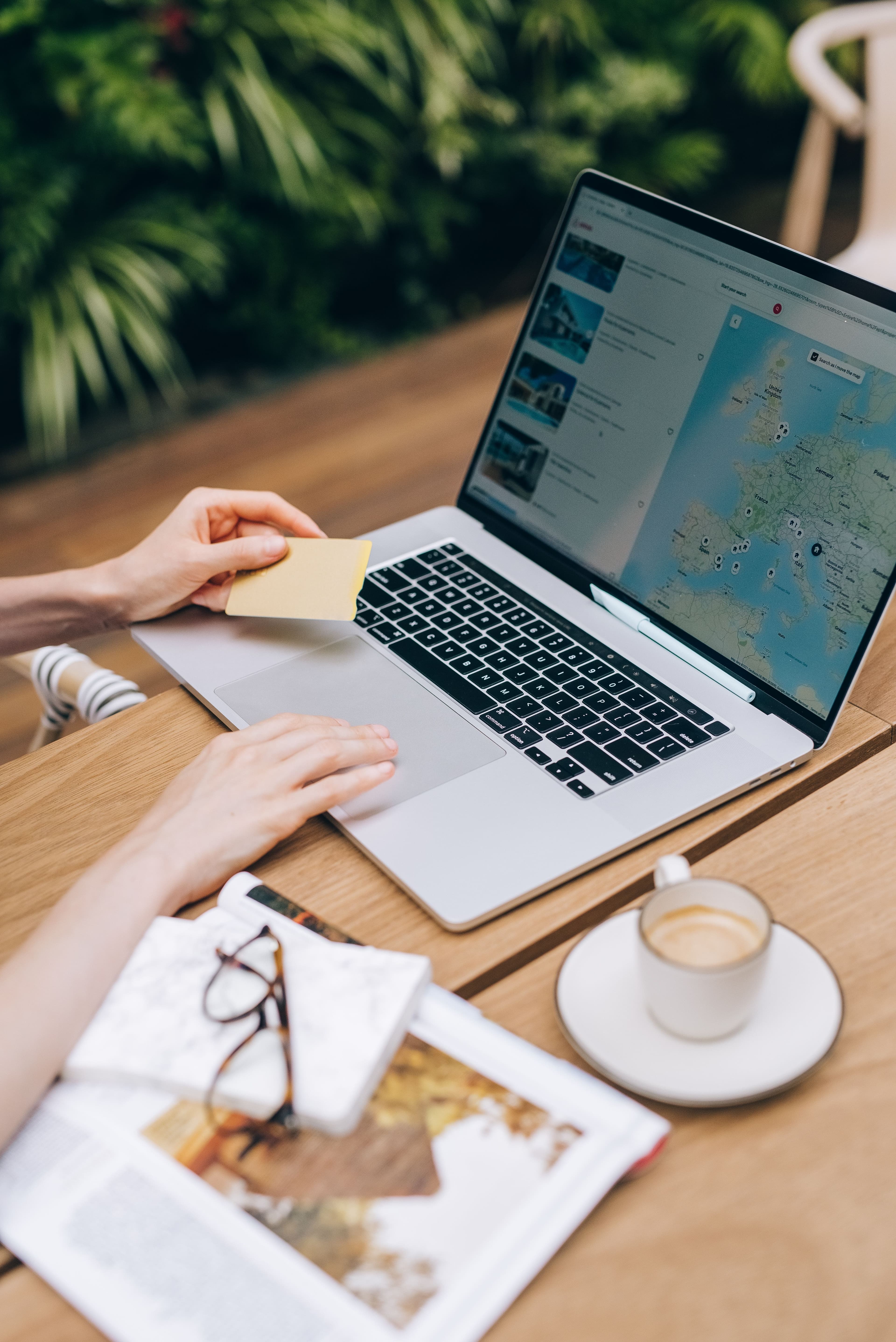 Booking a stay directly on a laptop