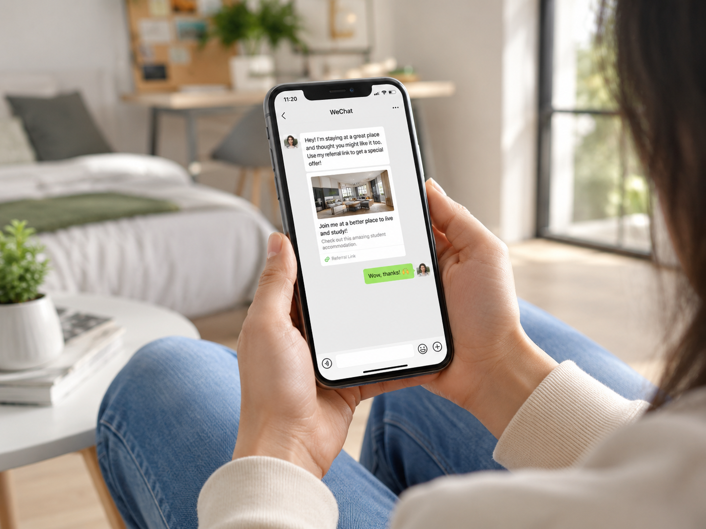 Registering a friend via WeChat